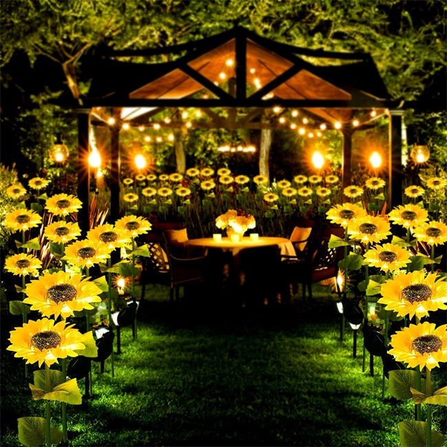 🌻 PROMO LIMITÉE 50% DE RÉDUCTION ! ✨ Lampe Solaire Tournesol de Jardin – Éclairage LED, Design Réaliste, 8h d‘Autonomie 🌙