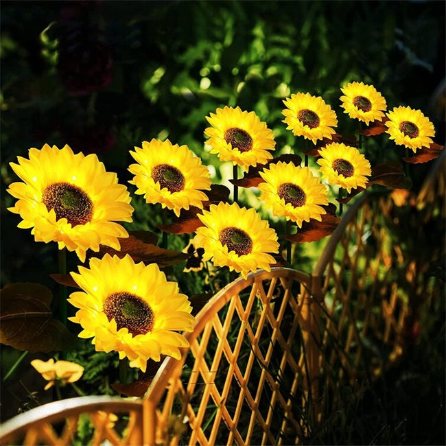 🌻 PROMO LIMITÉE 50% DE RÉDUCTION ! ✨ Lampe Solaire Tournesol de Jardin – Éclairage LED, Design Réaliste, 8h d‘Autonomie 🌙