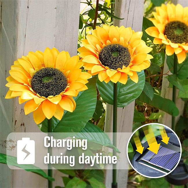 🌻 PROMO LIMITÉE 50% DE RÉDUCTION ! ✨ Lampe Solaire Tournesol de Jardin – Éclairage LED, Design Réaliste, 8h d‘Autonomie 🌙