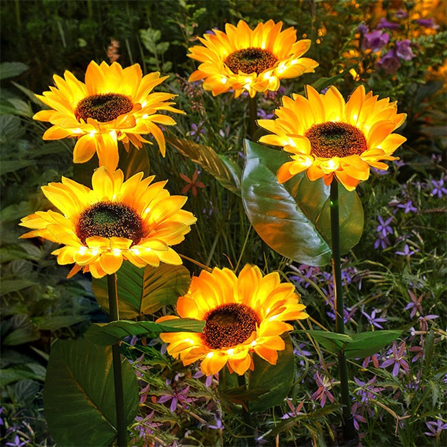 🌻 PROMO LIMITÉE 50% DE RÉDUCTION ! ✨ Lampe Solaire Tournesol de Jardin – Éclairage LED, Design Réaliste, 8h d‘Autonomie 🌙
