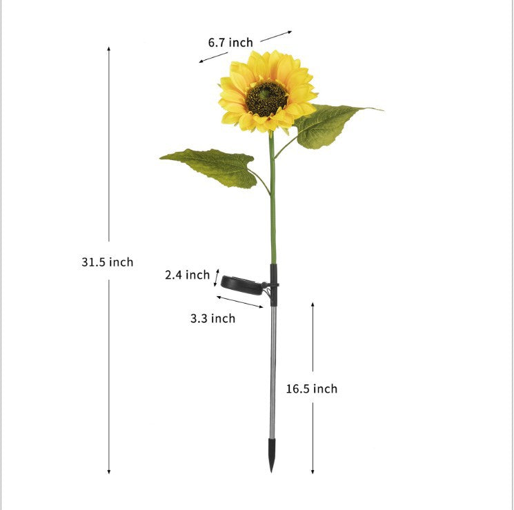 🌻 PROMO LIMITÉE 50% DE RÉDUCTION ! ✨ Lampe Solaire Tournesol de Jardin – Éclairage LED, Design Réaliste, 8h d‘Autonomie 🌙