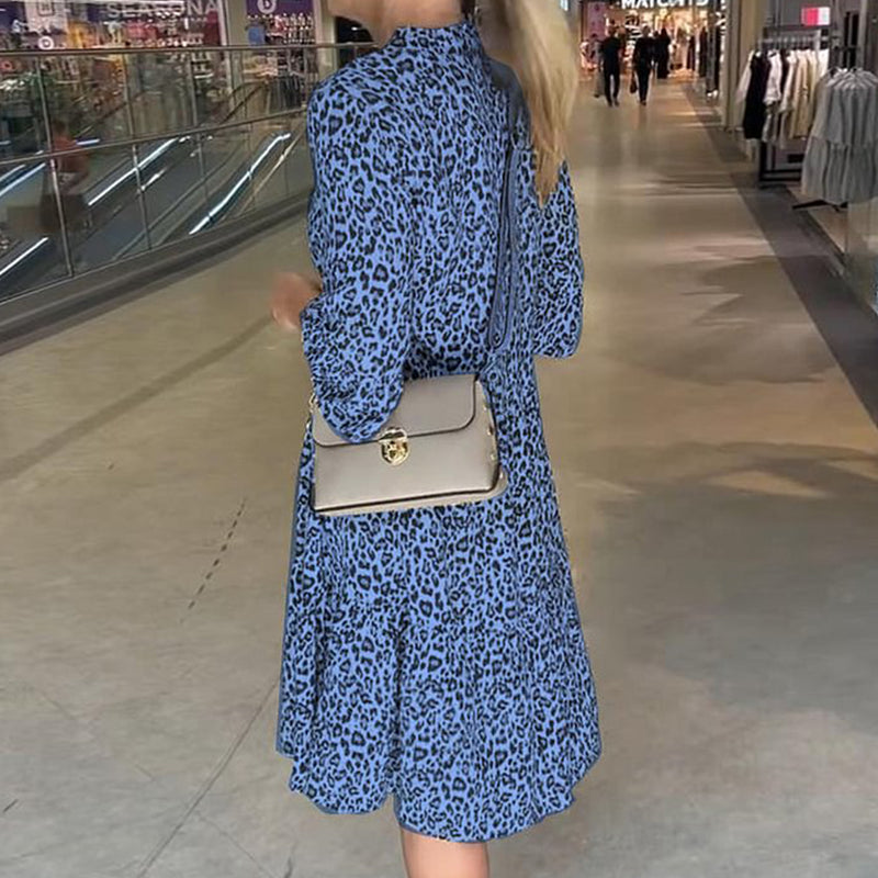 🌸Vente chaude d'été -50 %🌸Robe ample à col en V et imprimé léopard tendance pour femme