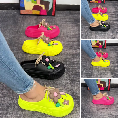 💖SOLDES 2026 : 50 % DE RÉDUCTION🌈Chaussons respirants pour femmes avec décoration florale