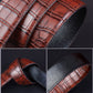 Boucle automatique pour homme avec motif crocodile