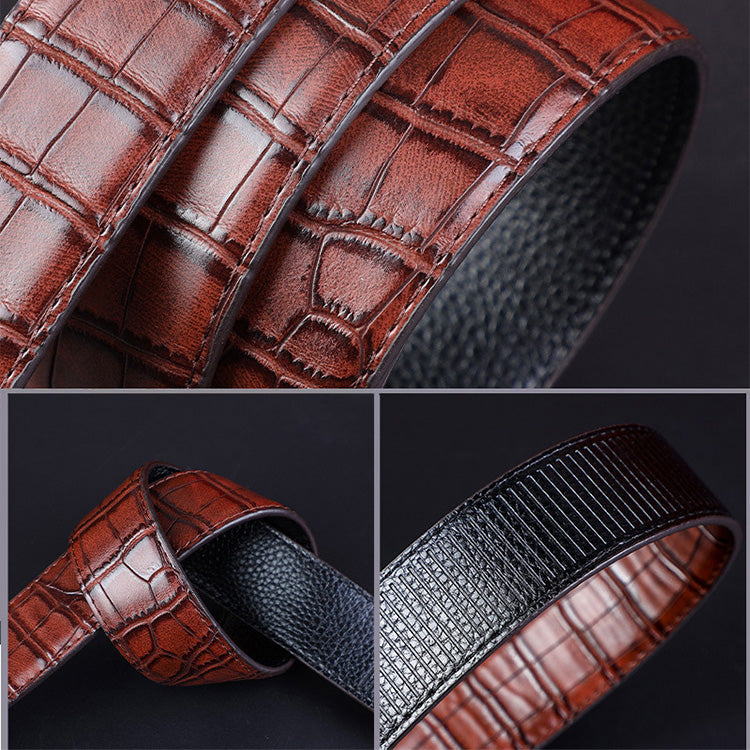 Boucle automatique pour homme avec motif crocodile