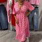 📢📢60% de réduction ! Robe Imprimée à Col en V pour Femme – Confort, Élégance & Polyvalence ✨👗