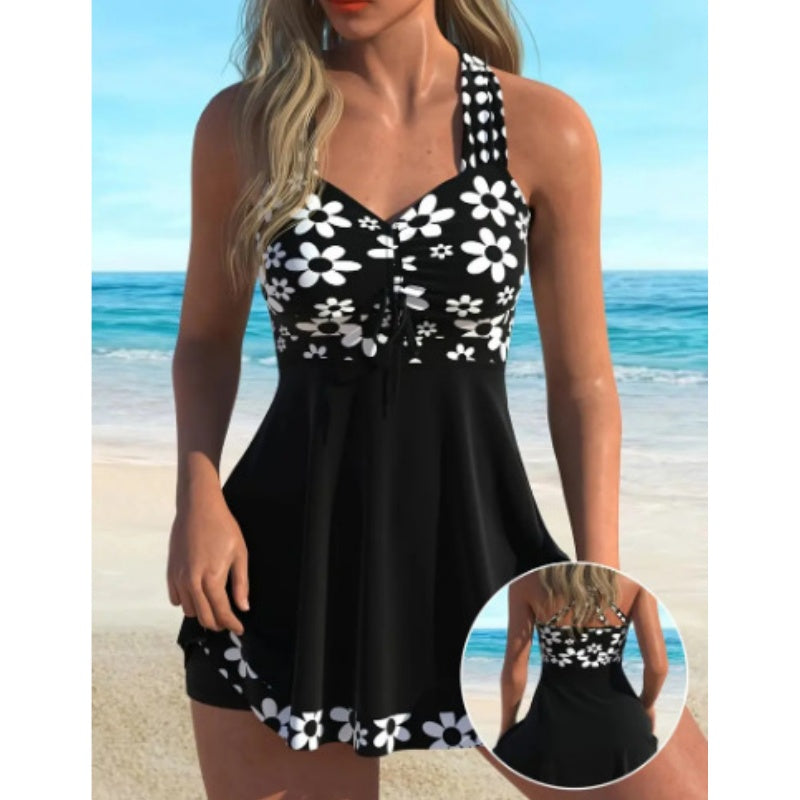 Maillots de bain Tankini à imprimé floral pour femmes avec caleçon de bain