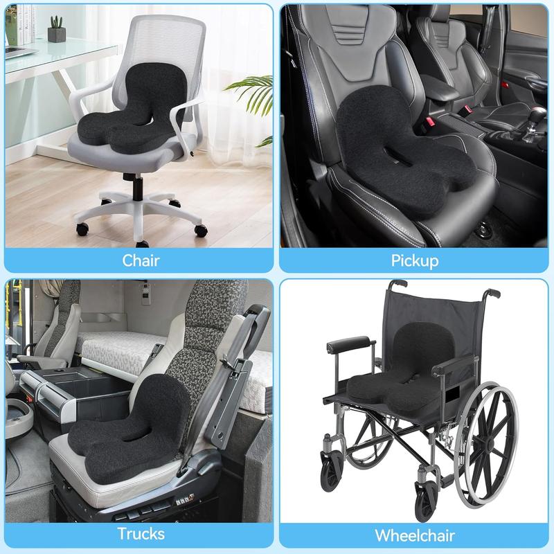 📢📢50 % de réduction !! 🎁 Siège antidérapant en mousse à mémoire de forme – Soulagement sciatique, housse respirante & maintien universel ! 🚗🪑