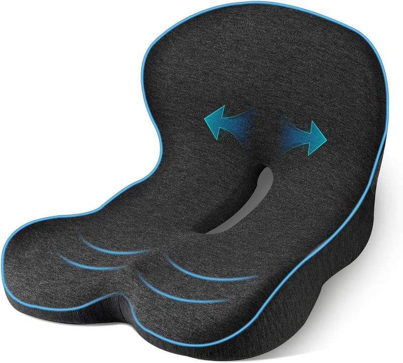 📢📢50 % de réduction !! 🎁 Siège antidérapant en mousse à mémoire de forme – Soulagement sciatique, housse respirante & maintien universel ! 🚗🪑