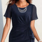 💎 50% DE RÉDUCTION ! 💎 Robe Unie Élégante et Tendance – Col Rond, Taille Cintrée & Tissu Respirant 🌸👗