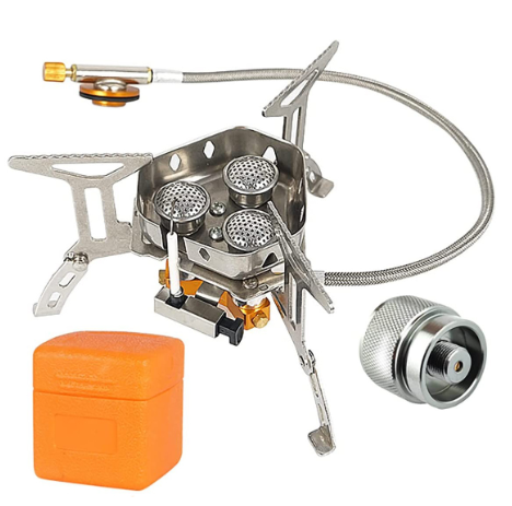 ⏳🔥 PROMO FLASH 50% ! Réchaud de Camping 3 Feux 5800W – Allumage Piézo, Réglable, Résistant au Vent, Boîte de Rangement, Pour Cuisine Extérieure 🏕️