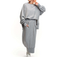 Ensemble 2 pièces Sweatshirt à col rond et jupe pour femmes