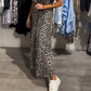 Robe longue imprimé léopard pour femme