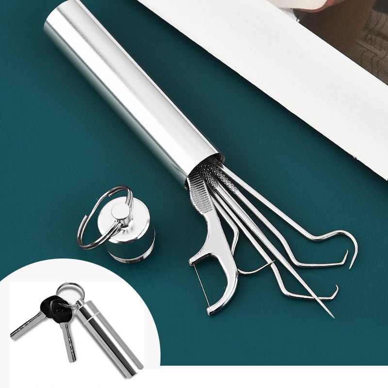 Ensemble de Cure-Dents Réutilisables en Inox🦷Durable & Hygiénique