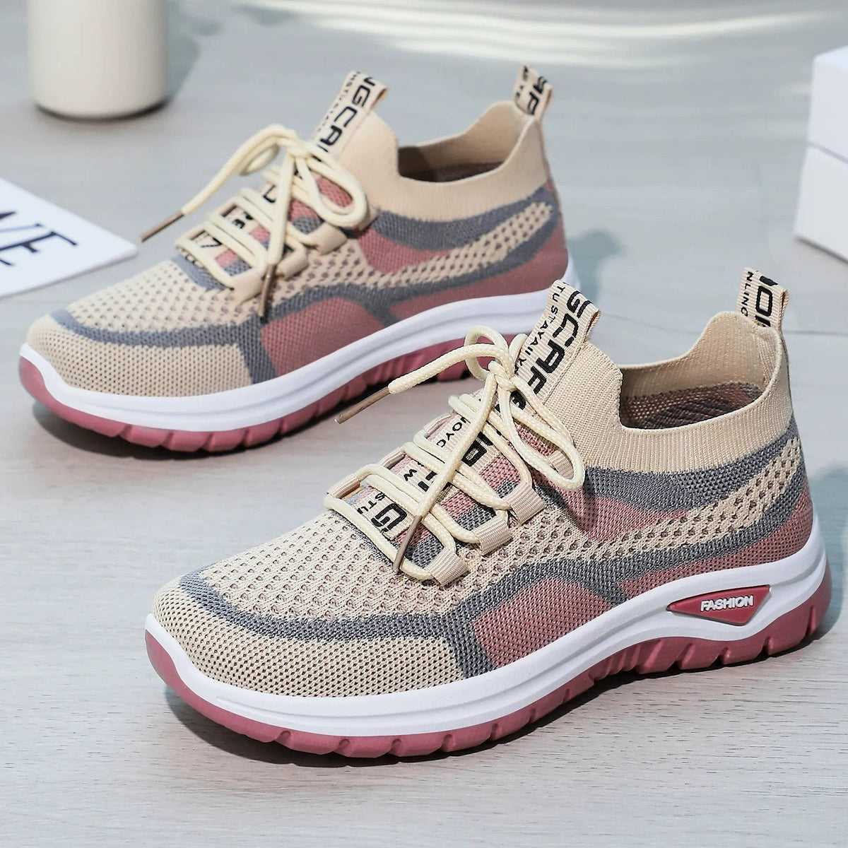 👟 50% DE RÉDUCTION ! 🏃‍♀️ Chaussures de course décontractées à lacets pour femmes – Légères, respirantes & amortissantes – parfaites pour la course ou le quotidien 🌸