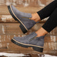 👢 Promo 50 % – Bottines tendance et confortables pour femmes, bout rond et zip 🌟