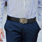 Ceinture en cuir embossé tête de taureau rétro pour homme
