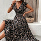 💃Soldes 2026 à durée limitée - 50 % DE RÉDUCTION☀️Robe longue fluide à fleurs et col en V