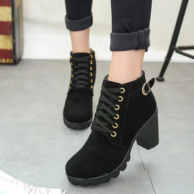 💥Bottes Femme à Talon Block Semelle Épaisse💥