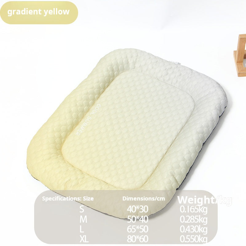 🐾❄️ PROMO -50% ! Tapis Rafraîchissant Chien Chat « Ice Silk » – Technologie Absorption Chaleur Supérieure, Rembourrage PP Nuage, Antidérapant, Facile à Laver · 3 Coloris · S à XL ✨