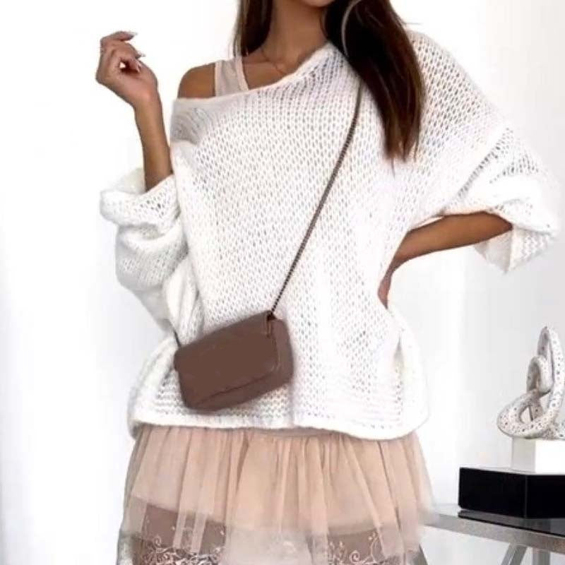 💗DERNIER JOUR - PROMOTION💗 Pull-over ample et confortable à col en V pour femme