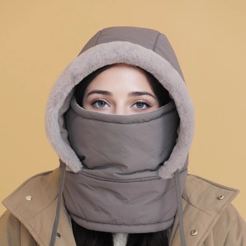 ❄️ Chapeau Thermique Doublé Polaire avec Masque Facial - Protection Intégrale contre le Froid pour Ski/Moto/Ville 🏂🔥