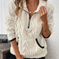 Sweat-shirt à demi-zip et poche molletonnée