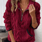 Sweat-shirt à demi-zip et poche molletonnée