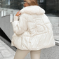 Promotion d'automne🍂Manteau matelassé tendance avec col en fausse fourrure