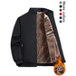 Veste zippée chaude unie pour homme – 💪 Anti-froissement, coupe-vent, imperméable à la pluie et à la neige !