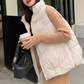 Women's Loose Stand Collar Outerwear Vest