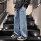 Jeans Décontractés à Coupe Ample et Jambes Larges pour Homme