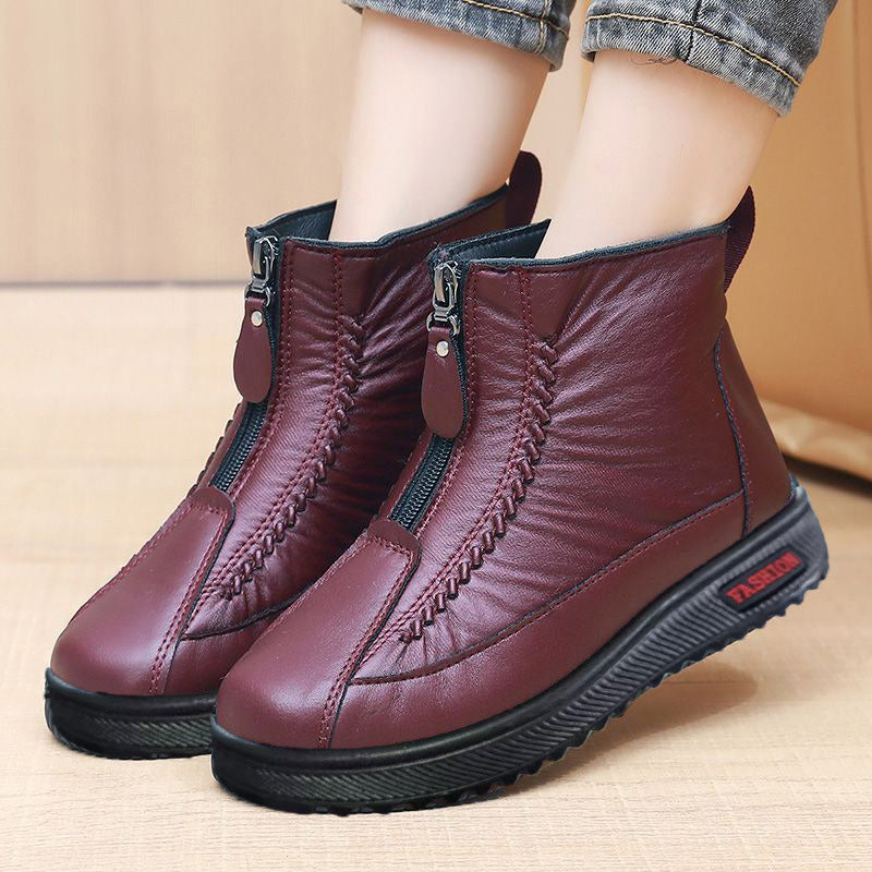 👢50 % ! ❄️ Bottines d'hiver à fermeture éclair pour femmes — chaudes, stylées et confortables pour les journées froides ✨