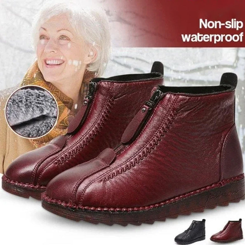👢50 % ! ❄️ Bottines d'hiver à fermeture éclair pour femmes — chaudes, stylées et confortables pour les journées froides ✨