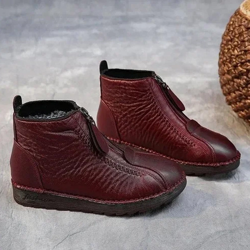 👢50 % ! ❄️ Bottines d'hiver à fermeture éclair pour femmes — chaudes, stylées et confortables pour les journées froides ✨