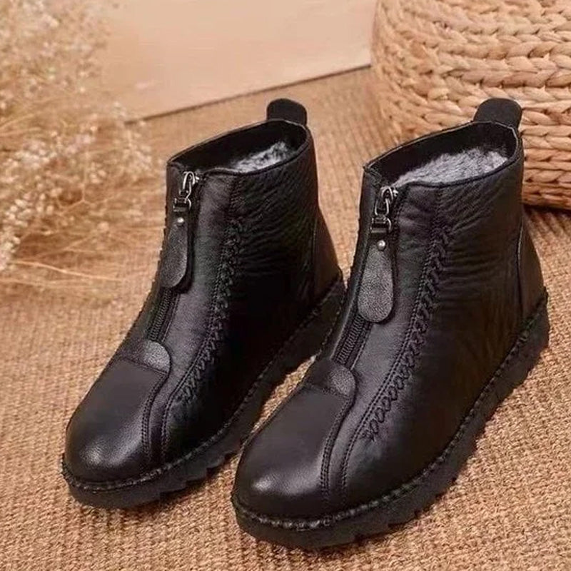 👢50 % ! ❄️ Bottines d'hiver à fermeture éclair pour femmes — chaudes, stylées et confortables pour les journées froides ✨