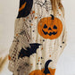 🎃Pull en maille ample à manches chauve-souris pour femme, thème Halloween🎁