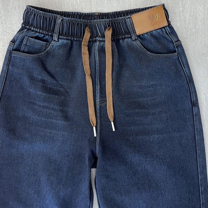 👖50% OFF LIMITÉ!✨Jean Droit Femme à Ceinture Élastique🌟Coupe Adjustable pour un Confort Parfait et Style Moderne🛍️
