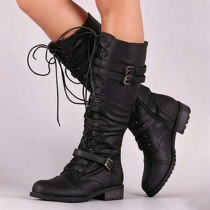 Bottes steampunk montant jusqu'aux genoux pour femmes