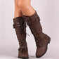 Bottes steampunk montant jusqu'aux genoux pour femmes