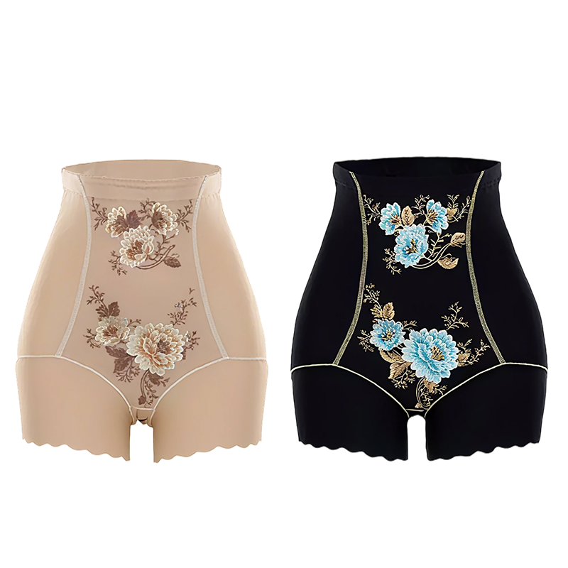🎀 Shorty Sculptant Taille Haute pour Femme - Effet Gainant & Broderie Fleurie ✨ Maintien optimal, confort respirant et touche élégante pour une silhouette sublimée.