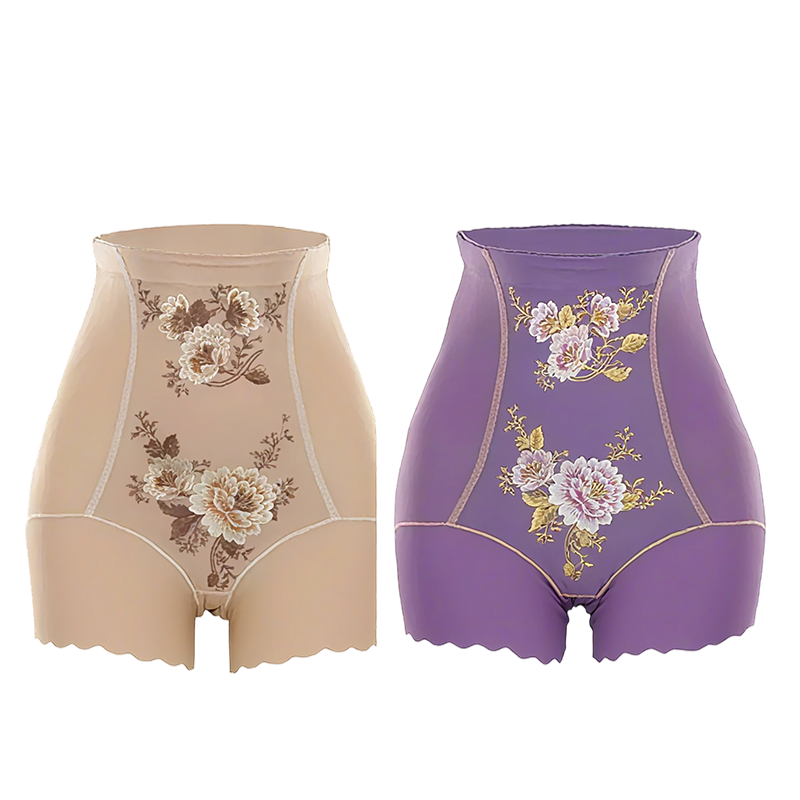 🎀 Shorty Sculptant Taille Haute pour Femme - Effet Gainant & Broderie Fleurie ✨ Maintien optimal, confort respirant et touche élégante pour une silhouette sublimée.