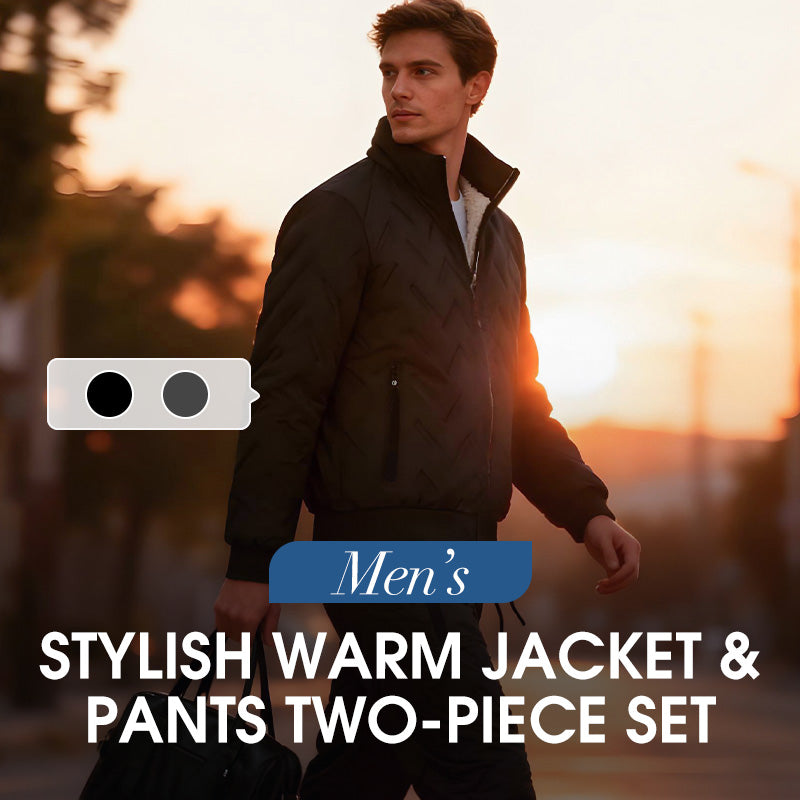 📢📢50 % DE RÉDUCTION !! ⏰Ensemble deux pièces élégant composé d'une veste et d'un pantalon chauds pour homme