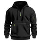 Sweat à capuche utilitaire chaud pour homme avec fermeture éclair quart de longueur -👏Confort, style et fonctionnalité réunis dans un vêtement polyvalent !