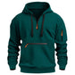 Sweat à capuche utilitaire chaud pour homme avec fermeture éclair quart de longueur -👏Confort, style et fonctionnalité réunis dans un vêtement polyvalent !