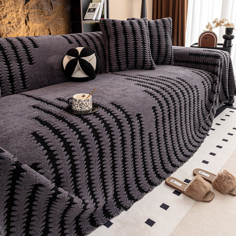 🛋️ 50% DE RÉDUCTION! ✨ Housse de Canapé en Peluche Douce - Protection Antidérapante avec Élastiques pour un Confort et un Style Maximum 🏠🌟