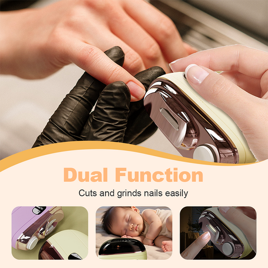 ✂️ 50% DE RÉDUCTION ! 💅 Coupe-Ongles Électrique 2-en-1 – ABS – Sécurité Anti-Pincement & Polisseur LED for Famille