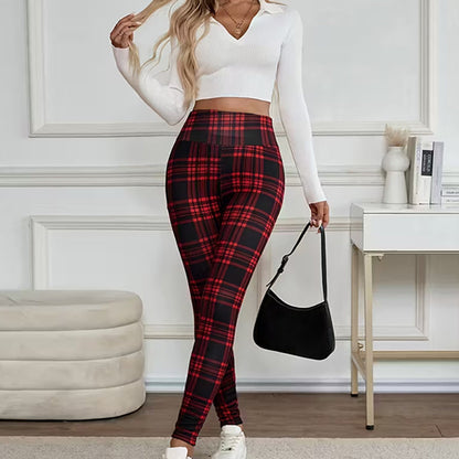 📢📢50 % de réduction !!⏰Leggings en polaire à carreaux pour femmes🔥