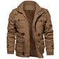 🔥 50% DE RÉDUCTION !🎁 Livraison gratuite✨ Veste Militaire Hiver Homme - 100% Coton, 7 Poches, Capuche Amovible, Idéal pour Activités Extérieures 🧥❄️