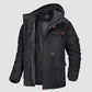 🔥 50% DE RÉDUCTION !🎁 Livraison gratuite✨ Veste Militaire Hiver Homme - 100% Coton, 7 Poches, Capuche Amovible, Idéal pour Activités Extérieures 🧥❄️